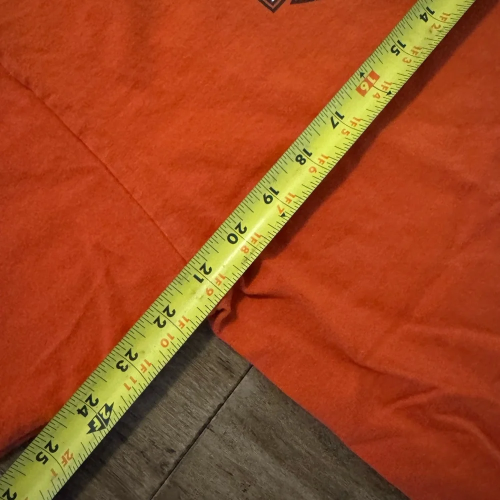 Y2K 2005 Harley-Davidson Men's Orange Tee - Picture 4 of 5